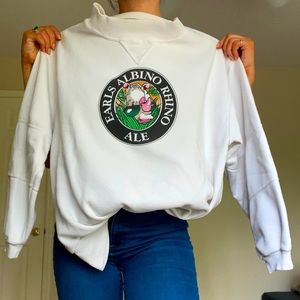 Albino Rhino Ale graphic sweatshirt